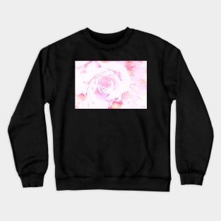 Blushing Pink Rose Abstract Crewneck Sweatshirt